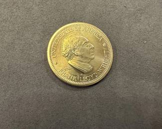 Franklin Lloyd Wright Commemorative 1/2 oz. Troy gold coin1982 