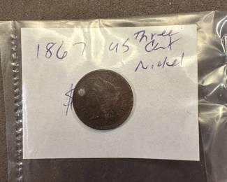1867 US Three Cent Nickel