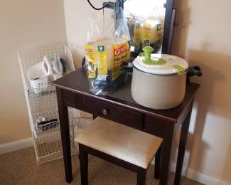 Vanity table with seat