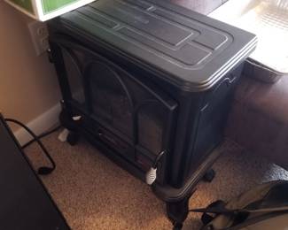 Electric fireplace space heater