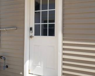 Entry door with electronic lock