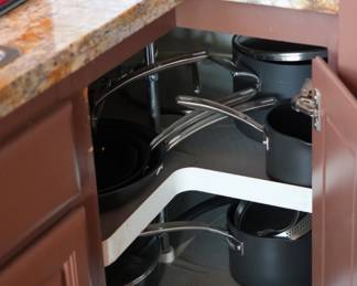 Stock pots, saucepans, skillets with stainless handles