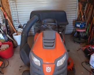 Husqvarna riding lawn tractor w/ bagger. Garage-kept!