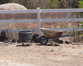 Wheelbarrow & DIY fire pit