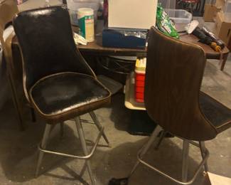Awesome 70’s vinyl and chrome barstools 