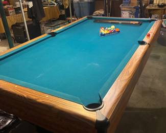 Nice pool table- must be arranged to get after sale