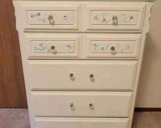 Hand painted wooden chest