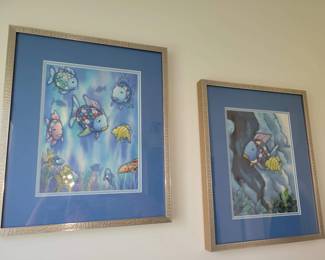 Childrens whimsical coastal art prints