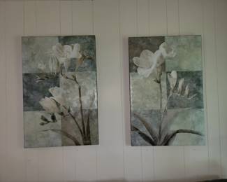 White Orchid canvas art set