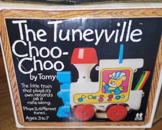 Vintage Tuneyville choo choo record player