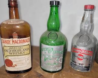 Antique liquor bottles