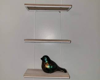 metal and wood 3 tier shelf