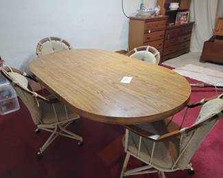 1980s oak 4 chairs.  Comfortable!