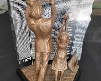 Veterans memorial statue.  Heavy Brass