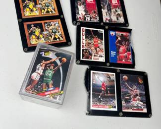 Michael Jordan Basketball Plaques With Basketball Cards
