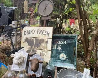 Dairy Themed Decor  Vintage Hanging Scales
