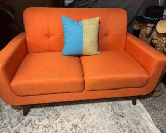 Mid-century modern inspired loveseat $150