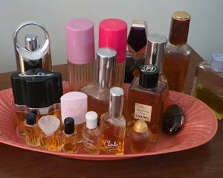 Chanel, Oscar de la Renta and other perfume in bottles