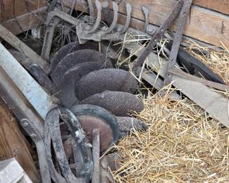 Farming implement, metal salvage lot