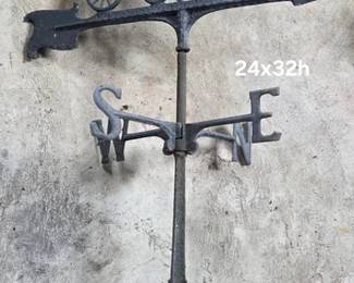 Cast aluminum weather vane