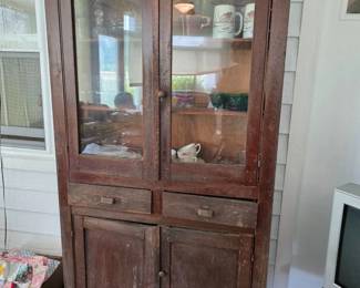 K. D. Construction antique kitchen cupboard
