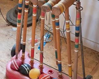 Vintage croquet set