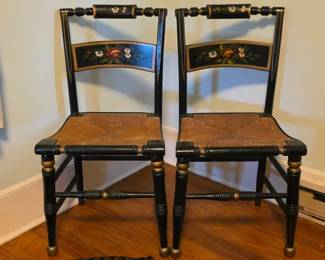 Vintage High Point Bending & Chair Co. hand painted chairs