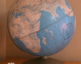 Vintage table top world globe