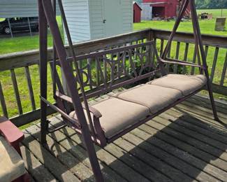 Outdoor metal yard swing
