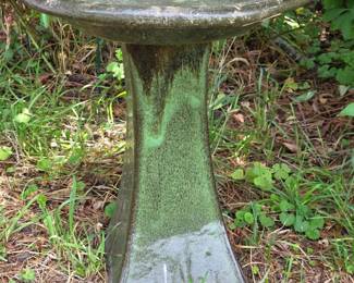 Art pottery bird bath