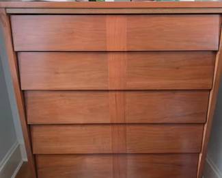 MCM louver front chest of drawers