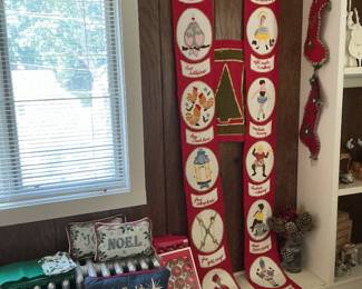 12 days of Christmas on felt. Handmade