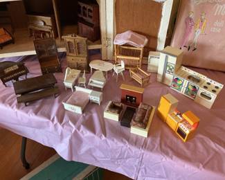 Some of the doll house furniture sets.