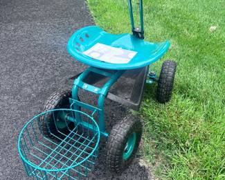 Mobile garden cart with basket..presale $85