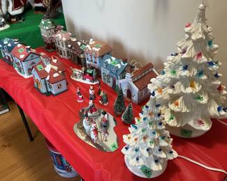 Ceramic trees and houses