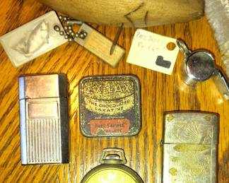 New Haven Pocket Watch, Zippos, Leo Bass Decoy