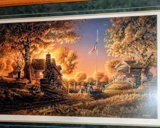 Terry Redlin Signed Print "Good Evening America"