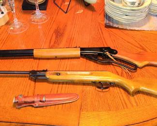 Daisy BB Gun, Slavia 618 BB Gun, Sharp, Japan Knife