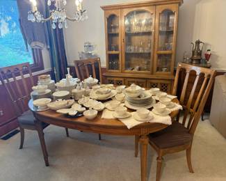 Dining Table, China Set 