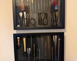 Framed Vtg Button Hooks