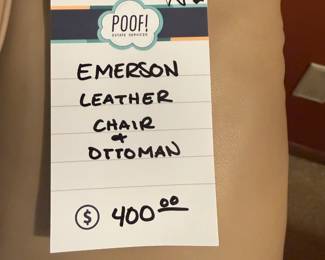 Emerson Leather Chair & Ottoman