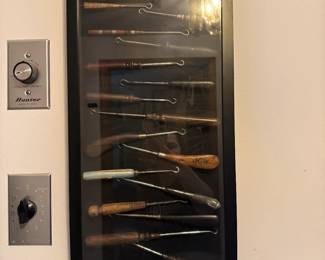 Framed Vtg Button Hooks