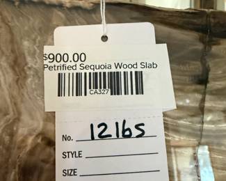 Petrified Sequoia Wood Slab