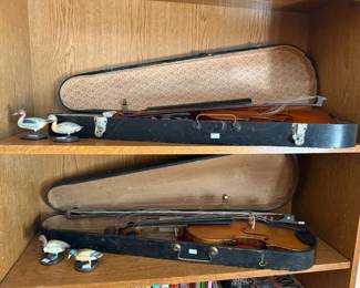 Violin, Duck Figurines 