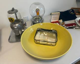 Vtg Candy Dispensers, Decorative Bowl