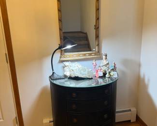 Royal Doulton Lydia, Decorative Mirror, Desk Lamp, Natural Blue Kyanite on Quartz  