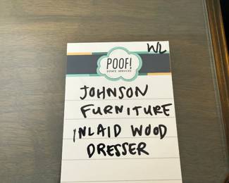 Johnson Furniture Inlaid Wood Dresser 