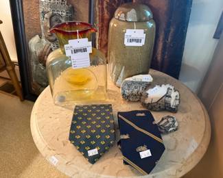 Ties, Signed Pottery Canisters 