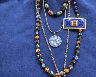 Lamp Work Glass And Enamel Jewelry