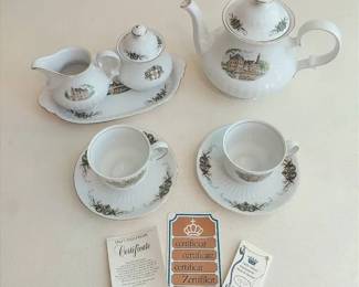 Delfts Polychrome Pottery Tea Set